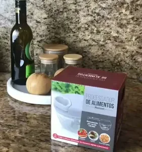 Mini Processador E Triturador De Alimentos Alho Cebola 500ml - Imagem 25