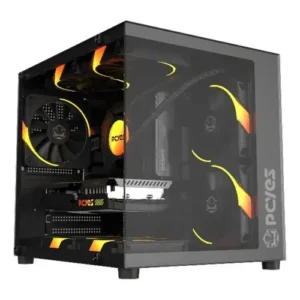 Gabinete Gamer Pcyes Forcefield Mini Black Vulcan - Gffmnbv - Imagem 1