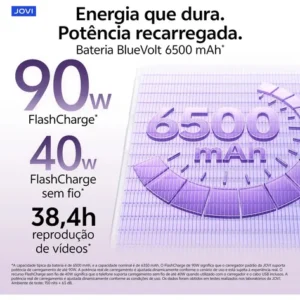 Smartphone JOVI X300 FE 5G Câmera ZEISS 50MP 256GB de Memória 24GB RAM (12GB + 12GB RAM expandida) Bateria 6500mAh Processador Snapdragon 8 Gen 5 e Carregador 90W - Preto Ônix - Imagem 5