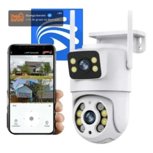 Câmera Dupla Segurança Ip Wifi Externa Lente 6mp App Yoosee - Imagem 1