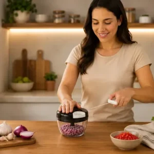 Mini Processador E Triturador De Alimentos Alho Cebola 500ml - Imagem 6