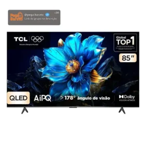 Smart TV TCL 85 Polegadas QLED 4K P7K WiFi Bluetooth Google TV HDR10+ Dolby Atmos Dolby Vision 85P7K - Imagem 1