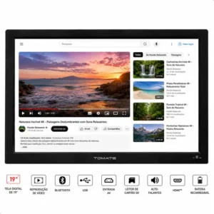 Tv Digital Portátil 19 Bluetooth Hdmi Usb Tela Inteligente - Imagem 2