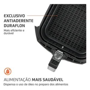 Fritadeira elétrica sem óleo Mondial Cozinha AFN-50 5L preta e inox - Imagem 7