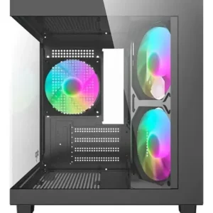 Gabinete Gamer Aigo Luna A275 Preto Mini-Tower com Lateral de Vidro e 3 Fans Rainbow - Imagem 9