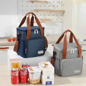 Bolsa Térmica Lancheira Marmita 12L Média Cerveja Comida Bebidas Academia Trabalho Escola Passeio Alça Ajustável e Removível Conserva Quente E Frio Cor Preta Tche Amo - Imagem 12