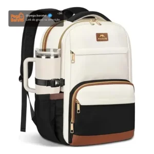 Mochilas Notebook Feminina, Mochilas Viagem Mochilas Escolar,Notebook Para 15.6 Polegadas Impermeável Reforçada Antifurto Viagem Para Uso Diário,Estudantes,Negócios E Trabalho Matein Preto E Branco - Imagem 1