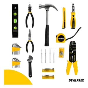 Maleta Estojo Kit Jogo 169 Ferramentas Caixa Completa Devilprex Preto - Imagem 3