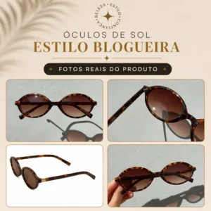 Óculos De Sol Feminino Oval Blogueira Retro Vintage Moda Nyc - Imagem 3