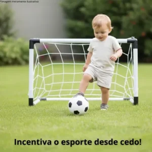 Kit Mini Golzinho Duas Trave Futebol Gol Infantil Bola - Imagem 9