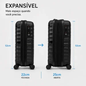Kit Mala 10kg Viagem Expansiva Bordo Avião Bagagem - Imagem 5
