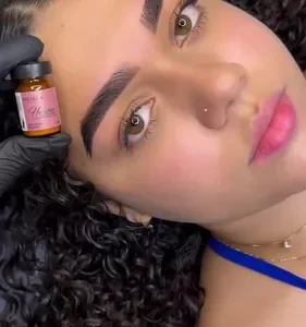Henna Menela Castanho Escuro Padrão Profissional Para Designer De Sobrancelhas 2.5g Com Fixador E Nanotecnologia Completo - Imagem 24