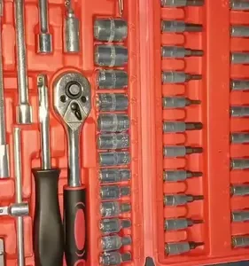 Kit Chave Catraca Soquete 46 Peças Indufer em Cromo Vanádio, para Manutenção - Imagem 12