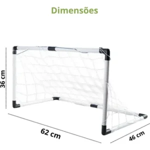 Kit Mini Golzinho Duas Trave Futebol Gol Infantil Bola - Imagem 10