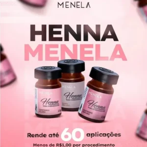 Henna Menela Castanho Escuro Padrão Profissional Para Designer De Sobrancelhas 2.5g Com Fixador E Nanotecnologia Completo - Imagem 11
