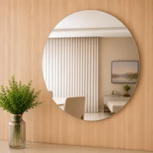 Espelho Redondo Lapidado Polido Luxo Orna Decorativo 30cm - Imagem 3