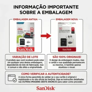 Cartão Memória Micro Sd Tf 64gb Original P/ Câmera Segurança - Imagem 6
