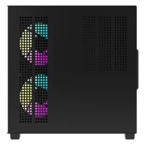 Gabinete Gamer Aigo Luna A275 Preto Mini-Tower com Lateral de Vidro e 3 Fans Rainbow - Imagem 5