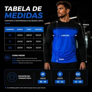 Kit 3 Camiseta Masculina Dryfit Academia Corrida Manga Longa - Imagem 7