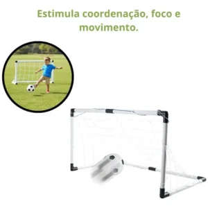 Kit Mini Golzinho Duas Trave Futebol Gol Infantil Bola - Imagem 6