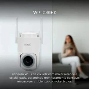 Câmera de segurança Externa Wifi Dome Lite Prova da Água Resistente Ip66 Ekaza Branco - Imagem 4