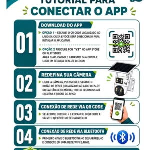 Câmera De Segurança App V3 Alarme Lente Dupla 6mp Wi-fi - Imagem 3