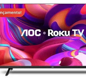 Smart Tv 43'' Full Hd Com Roku Tv 43s5135/78g Aoc Cor Preto - Imagem 1