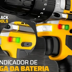 Parafusadeira E Furadeira Impacto The Black Tools Tb-21pw 3/8 Cor Amarelo Frequência 50/60 Hz - Imagem 6