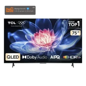 Smart Tv Tcl 75 Qled 4k T6c Wifi Bluetooth Google Tv 75t6c - Imagem 1
