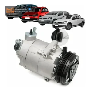Compressor Ar Condicionado Vw Gol G5 G6 Fox Crossfox Spacefox Polo Voyage Saveiro 1.0 1.6 2007 A 2015 Polia 3pk - Imagem 1