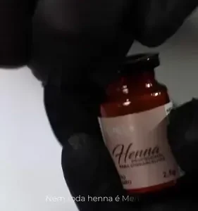 Henna Menela Castanho Escuro Padrão Profissional Para Designer De Sobrancelhas 2.5g Com Fixador E Nanotecnologia Completo - Imagem 15