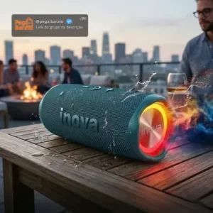 Mini Caixa De Som Bluetooth Portátil, Inova Caixinha Som Potente À Prova D'água, Tws Sem Fio Para Casa/festas/atividades Ao Ar Livre/praia/presentes De Natal, azul - Imagem 1