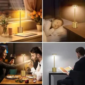 Luminária Mesa Abajur Led Dimerizável Sem Fio Recarregável Sensacional Touch Ajustavel Toque Decorativo - Imagem 8