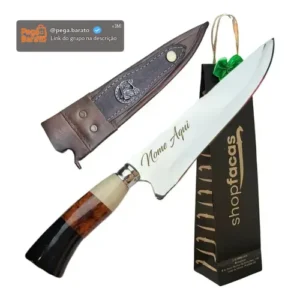 Faca Artesanal Churrasco Personalizada Com Nome E Logo 9p - Imagem 1