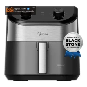 Fritadeira Air Fryer 4,5l Widemax Com Interior De Alumínio 1500w Midea - Imagem 1