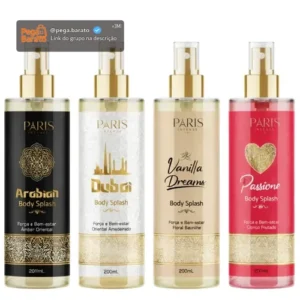 Kit C/4 Body Splash Árabe 200ml Perfume Feminino Masculino Original - Imagem 1