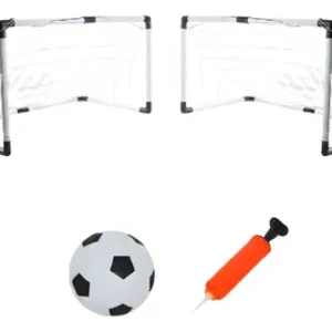 Kit Mini Golzinho Duas Trave Futebol Gol Infantil Bola - Imagem 3