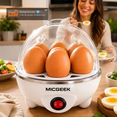 Cozedor De Ovos Automático Panela A Vapor Elétrica Legumes Elétrica Portátil Prático Rápido 7 Ovos Em 5min Micgeek