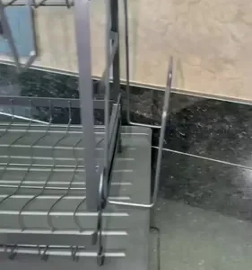 Escorredor De Louça Inox Grande 2 Andares Porta Talheres Pia - Imagem 2