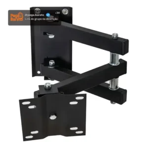 Suporte Articulado De Parede Para Tv monitor De 14 Até 55 Polegadas Artflex Suportes Art 55 - Preto - Imagem 1