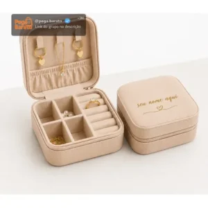 Mini Porta Joias Portátil Viagem Personalizado Nome/logo/ - Imagem 1