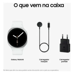 Smartwatch Samsung Galaxy Watch 8 40mm Prateado com Bluetooth e Wi-Fi - Imagem 3