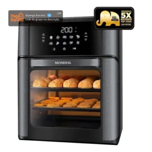 Fritadeira Elétrica AFON-12L-BG Forno Oven 12 Litros Preto Mondial - Imagem 1