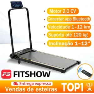 Esteira Elétrica Plana Residencial Preta Cor Preto Bluetooth - Imagem 9