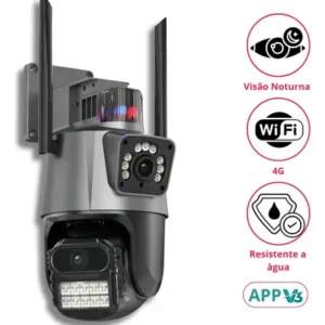 Câmera De Segurança App V3 Alarme Lente Dupla 6mp Wi-fi - Imagem 4