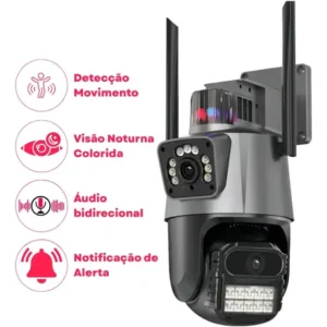 Câmera De Segurança App V3 Alarme Lente Dupla 6mp Wi-fi - Imagem 5