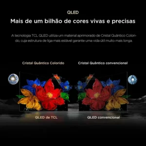 Smart TV TCL 85 Polegadas QLED 4K P8L WiFi Bluetooth Google TV HDR10+ 144 Hz VRR 85P8L - Imagem 1