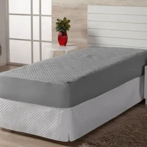 Protetor De Colchão Impermeável Antixixi Antimofo Solteiro Cor Branco Desenho Do Tecido Matelado - Imagem 3