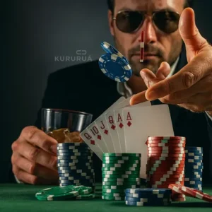 Kit Jogo De Poker Texas Semi Profissional Completo 200 Fichas Numeradas Campeonato Marca Kururuá - Imagem 7