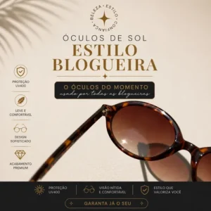 Óculos De Sol Feminino Oval Blogueira Retro Vintage Moda Nyc - Imagem 4